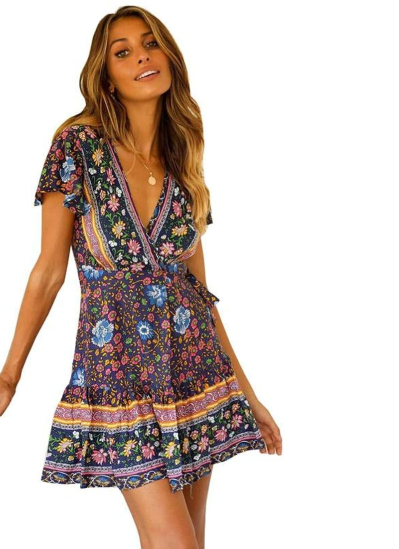 Floral Wrap Boho Dress – bitpix.io