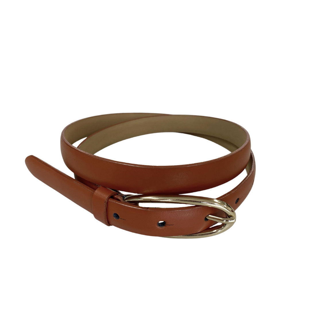 Skinny Mini - Premium Leather Belt for Women, Wine Brown – Tiger Marrón