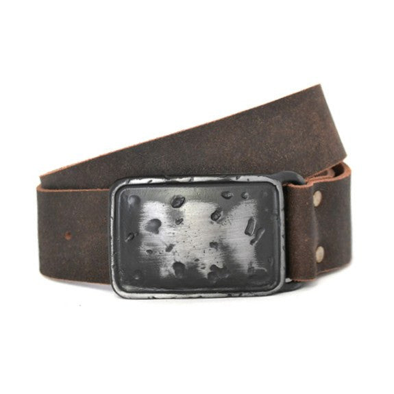 mens dark brown leather belt