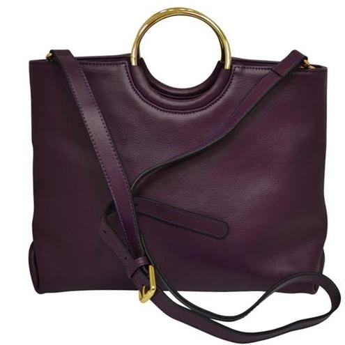 Magik US Women Satchel Handbags PU Leather Cross-body Bag Ladies Shoulder Bag Tote Bag, Women's, Size: Large, Purple