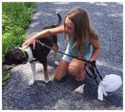 girl with dog