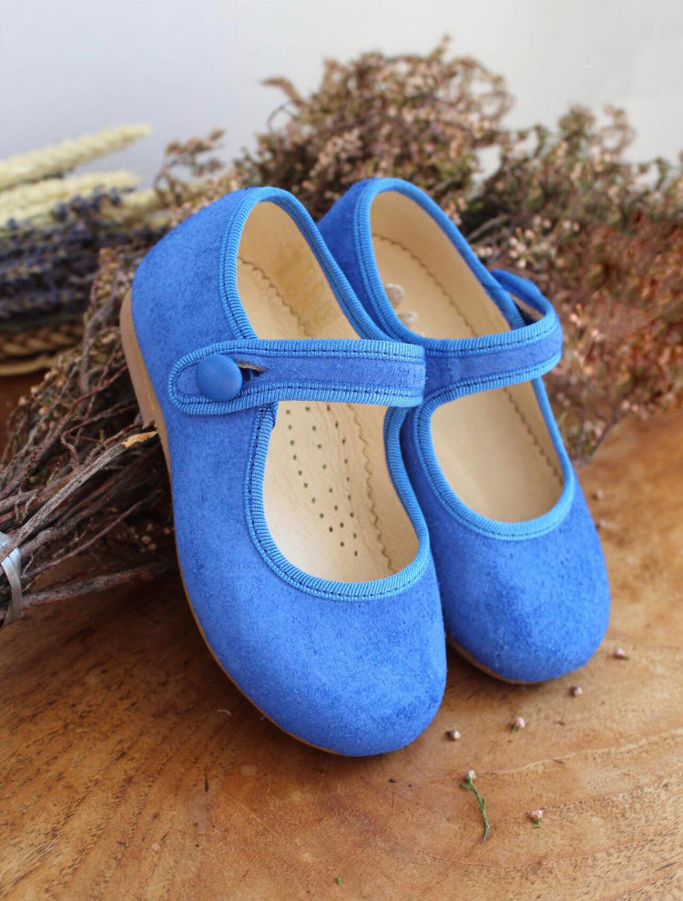 Mary Jane in suede royal blue – Daniel 