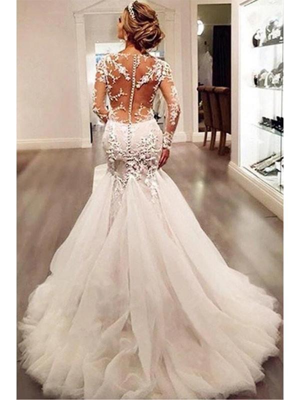 lace mermaid wedding gown