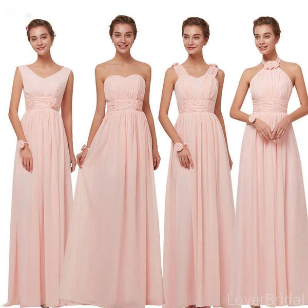 Mismatched Blush Pink Chiffon Cheap Bridesmaid Dresses Online Wg629 Loverbridal 1268