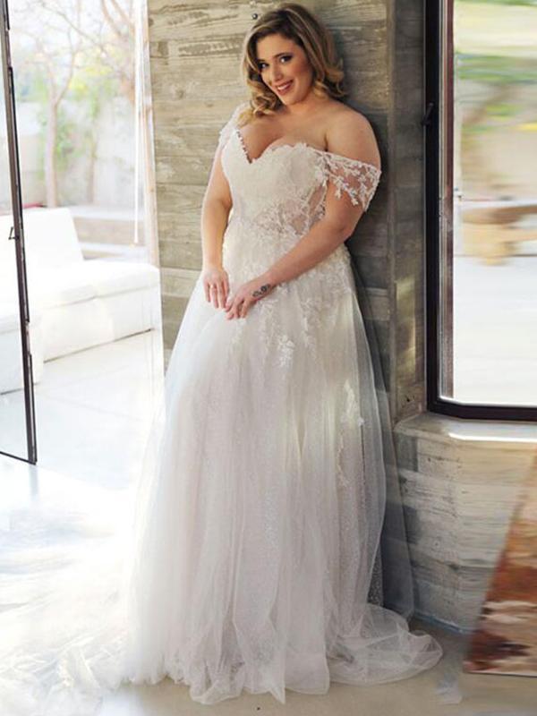 cheap plus size bridal dresses