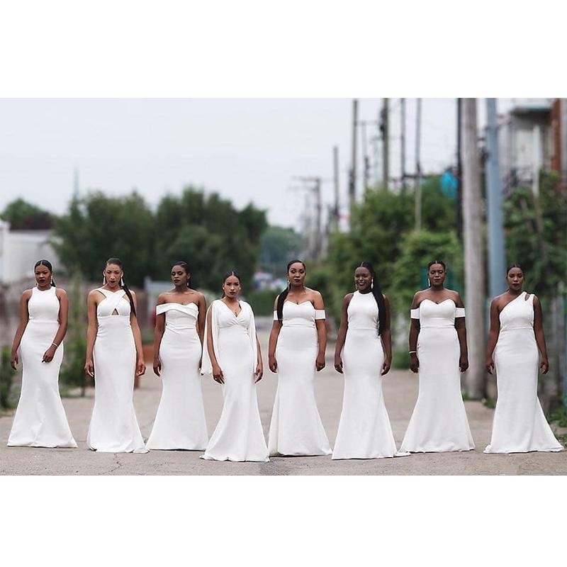 off white bridesmaid dresses