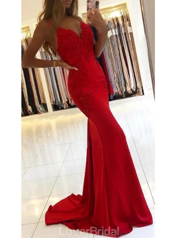 Sexy Backless Lace Beaded Mermaid Long Evening Prom Dresses Evening P Loverbridal