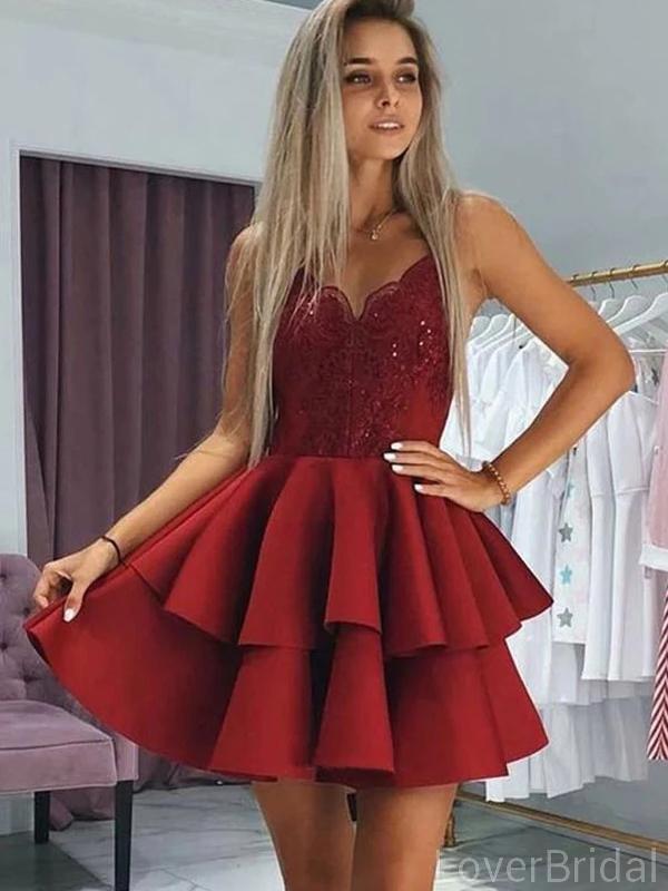 red short graduation dresses