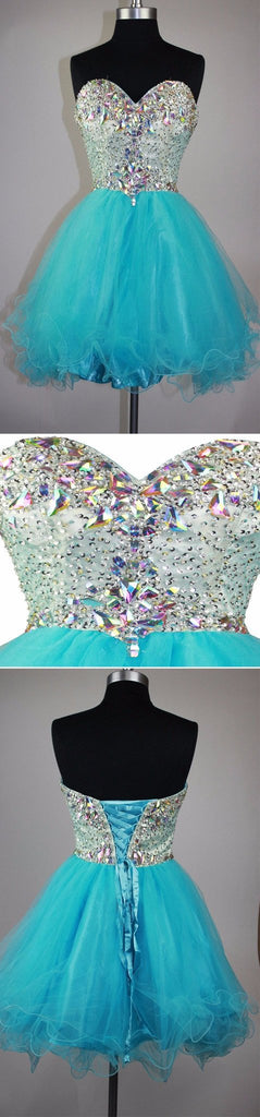 Strapless sweetheart mismatched sparkly mini cute for teens cocktail h ...