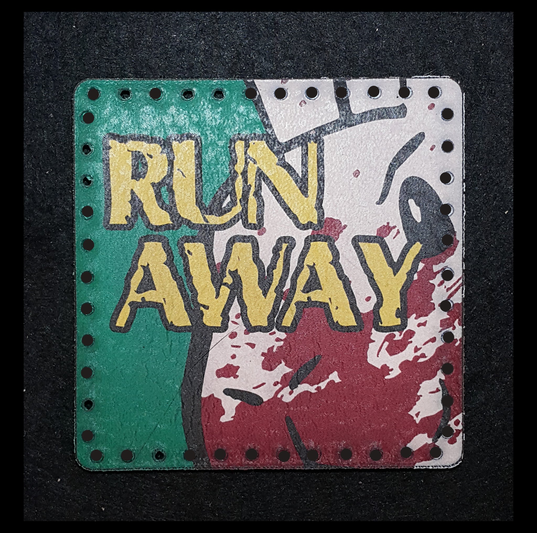 Run Away Run Away Monty Python 3 8 Inch Leather Patch Handmade By Droids