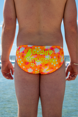 BUDGY SMUGGLER- 'SUN BURNT LOBSTERS - ORANGE' - KIDS SIZE 22 And