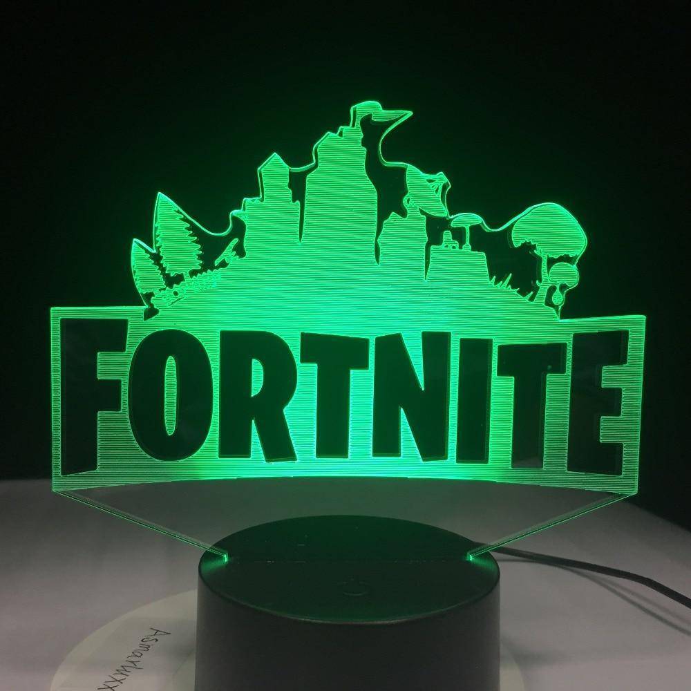 fortnite logo 3d led lamp ledmiracles - fortnite logo