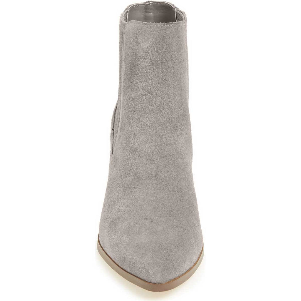 light grey suede ankle boots