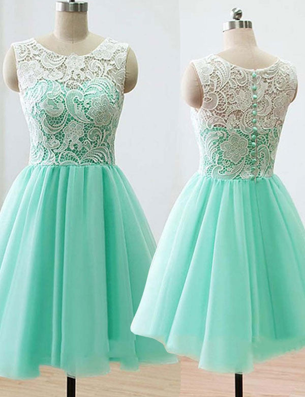 mint green short bridesmaid dresses