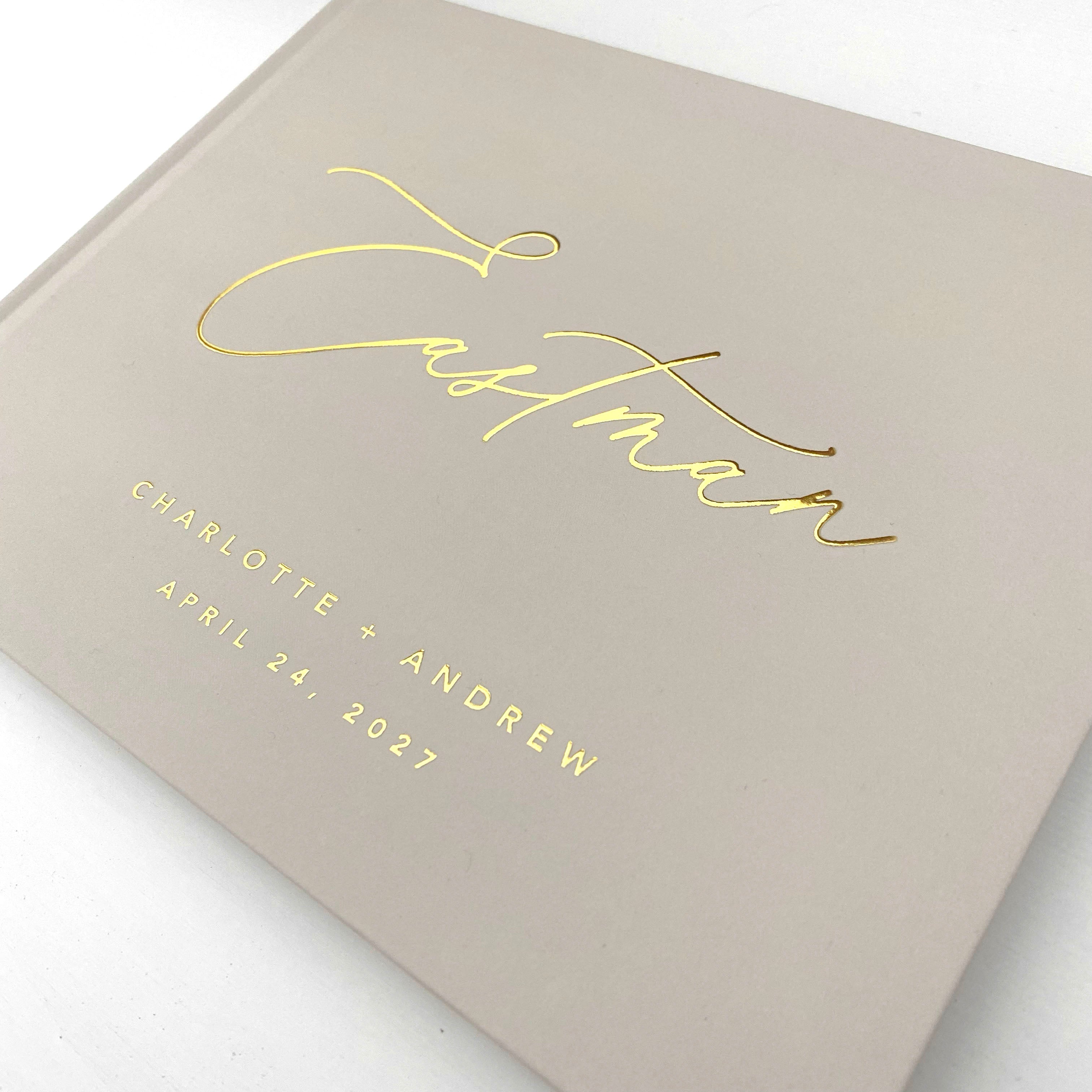 Luxury Gold Foil Wedding Guest Book