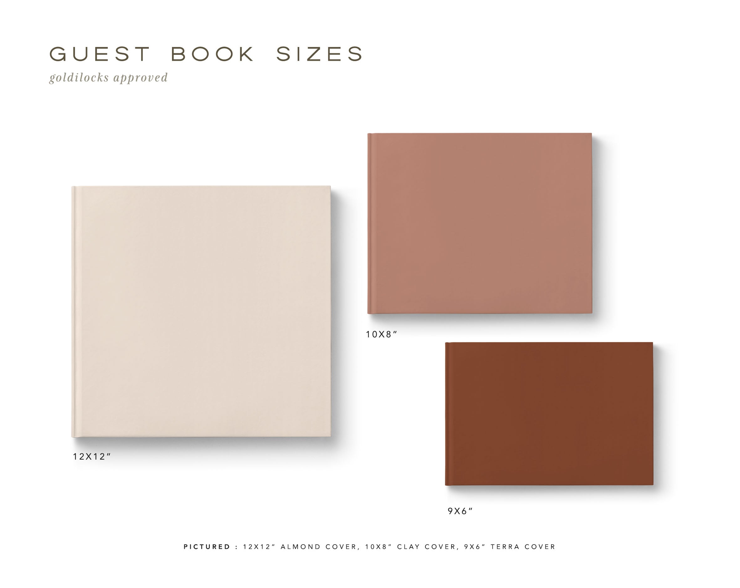 Guest Book 3 Size Options Available