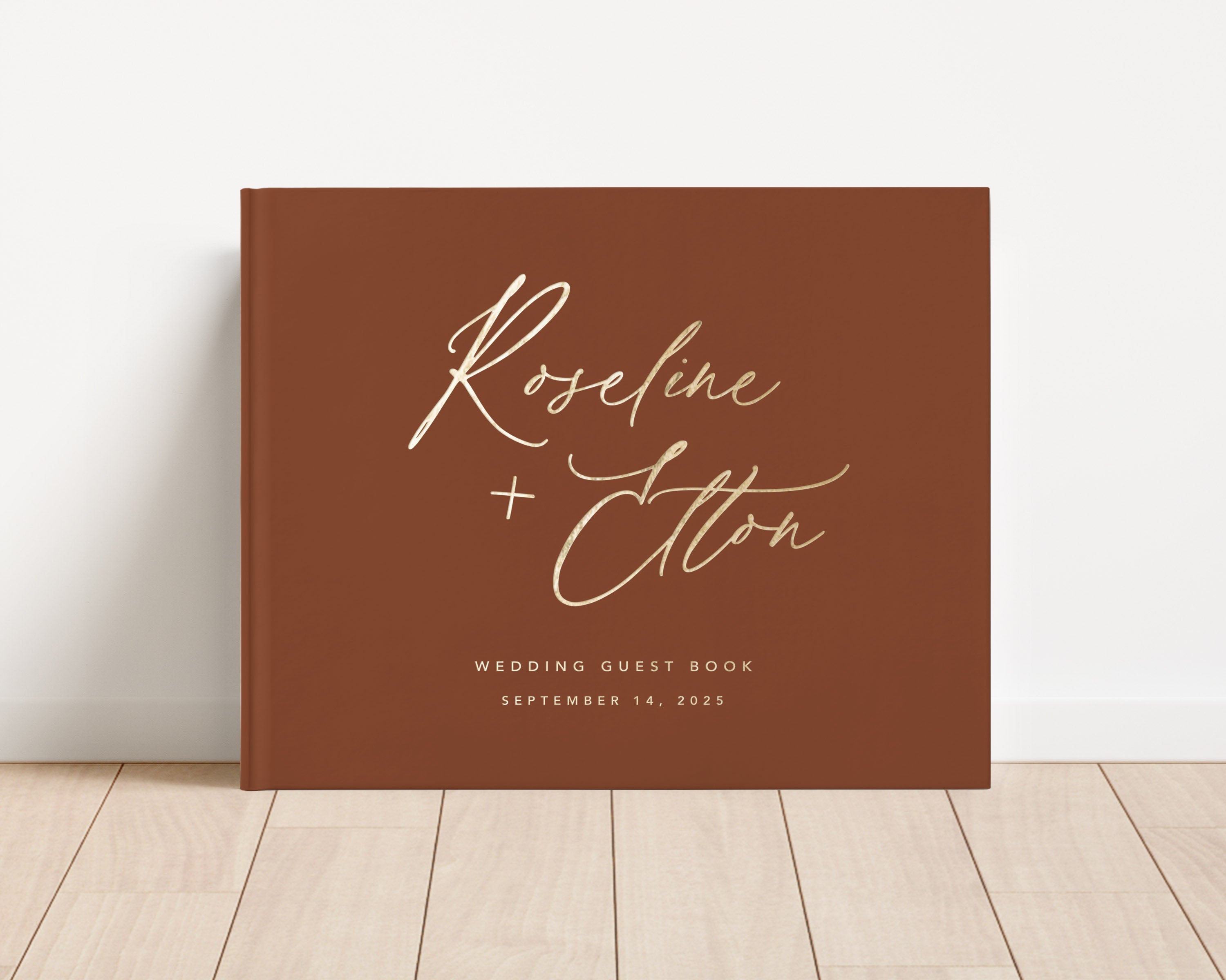 Gold Foil Wedding Guest Book - KP5E