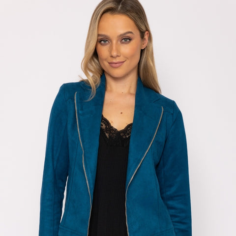 Teal suede jacket