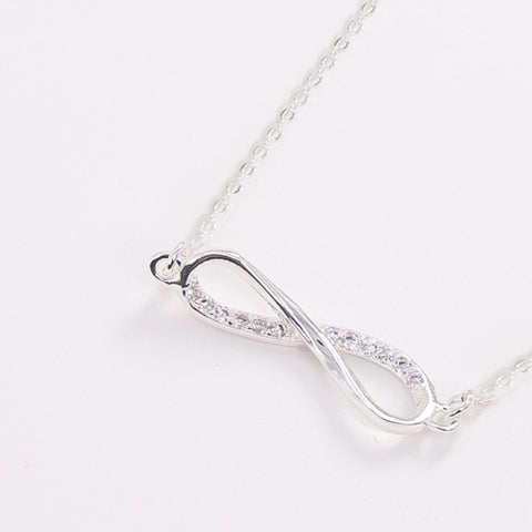 infinity silver necklace