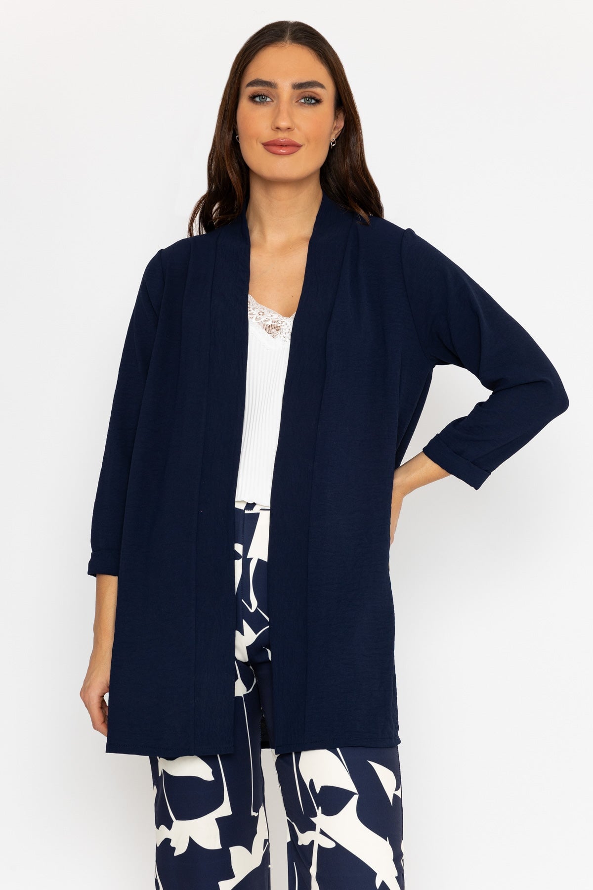 Kimono Cover Up in Navy | Layering | Carraig Donn