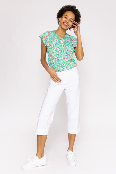 Studio Curve Bengaline Crop Pant, White - Jeans, Pants & Shorts