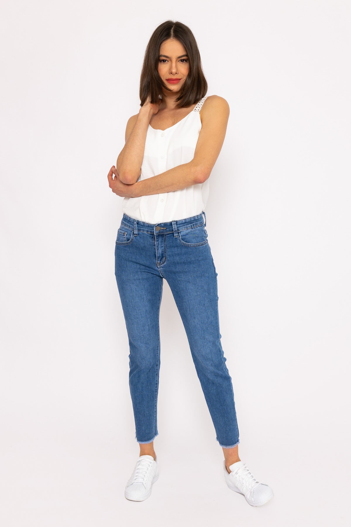 Frayed Hem Jeans – Striped Box Boutique