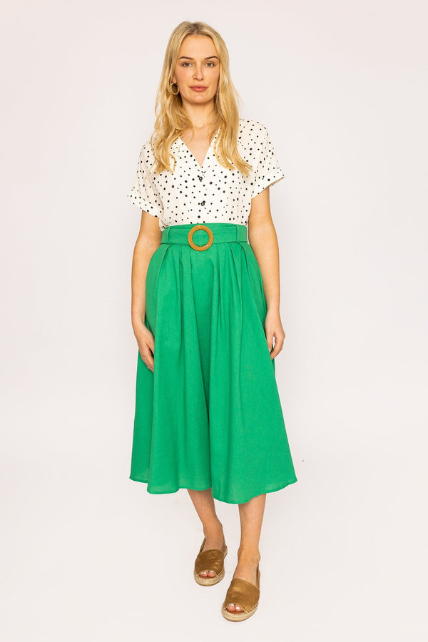 Midi Pocket Skirt in Green – Carraig Donn