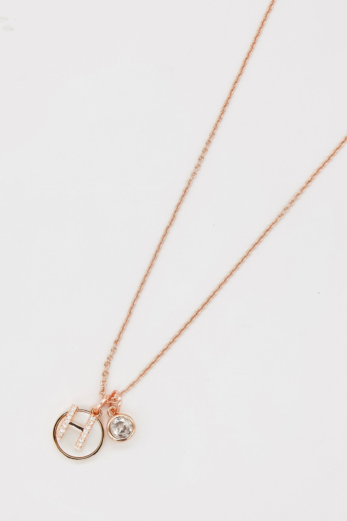 Buy 14k White Gold Diamond Letter H Initial Pendant Necklace, 18