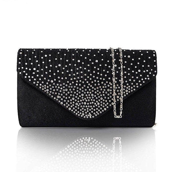 Diamonte Envelope Clutch Shoulder Bag Purse Womens Fashion Ladies Hand ...