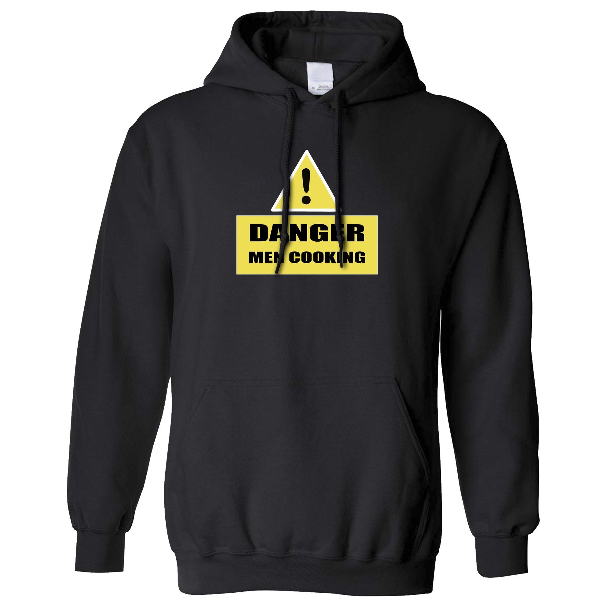 Novelty Barbecue Hoodie Danger! Men Cooking Sign Hooded Jumper - Shirtbox