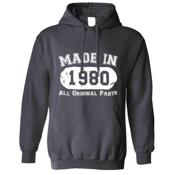 Made in 1980 All Original Parts Hoodie [Distressed]
