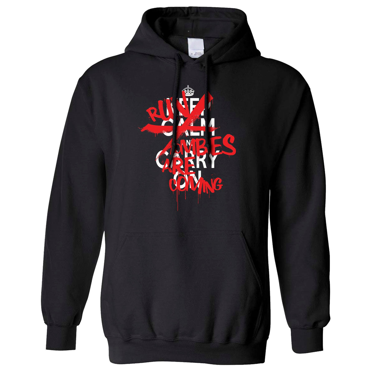 Keep Calm & Carry On | Run, Zombies Are Coming Hoodie Hooded – Shirtbox