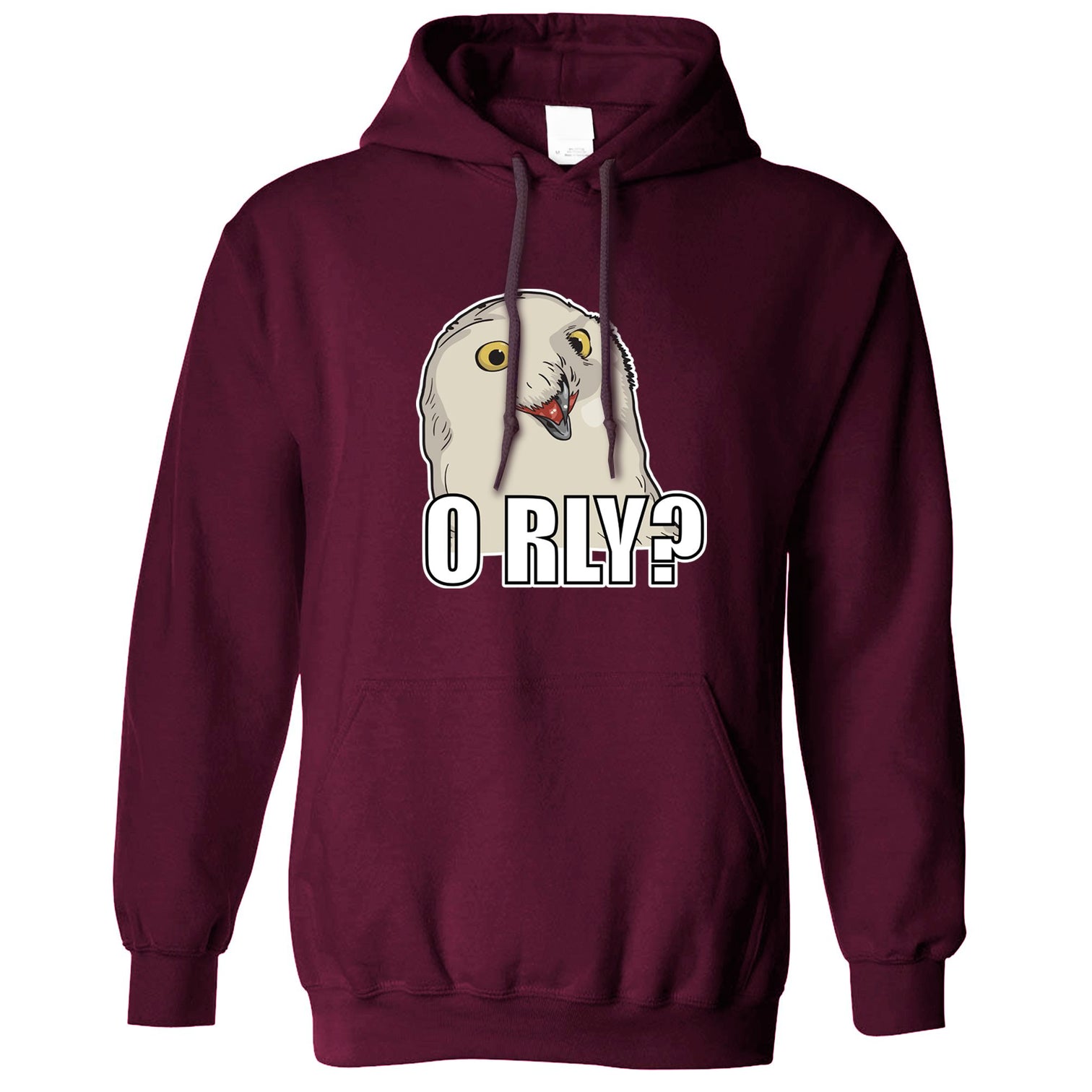 Joke Internet Meme Hoodie ORLY Snowy Owl Slogan#N#– Shirtbox