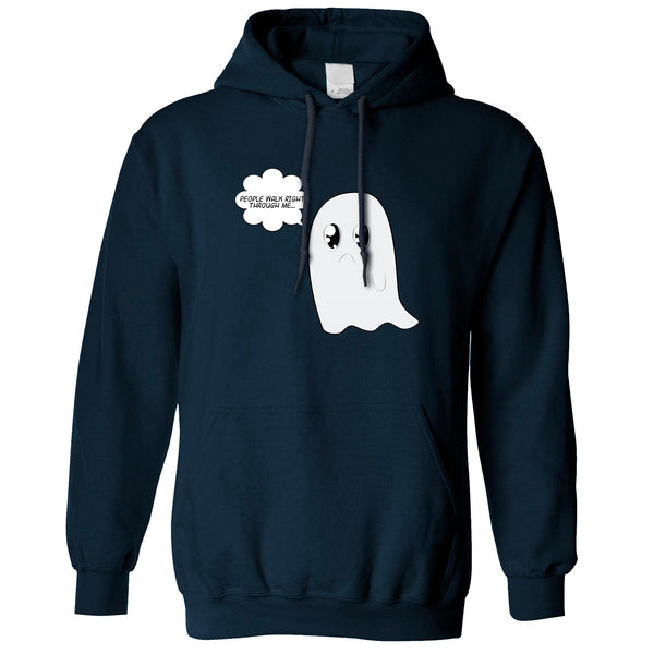 Cute Ghost Hoodie People Walk Right Through Me Joke – Shirtbox