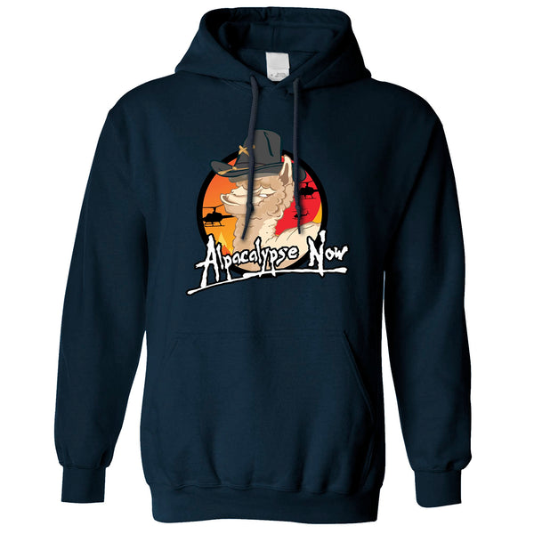 Film Parody Hoodie Alpacalypse Now Alpaca Vegan Hooded Jumper – Shirtbox