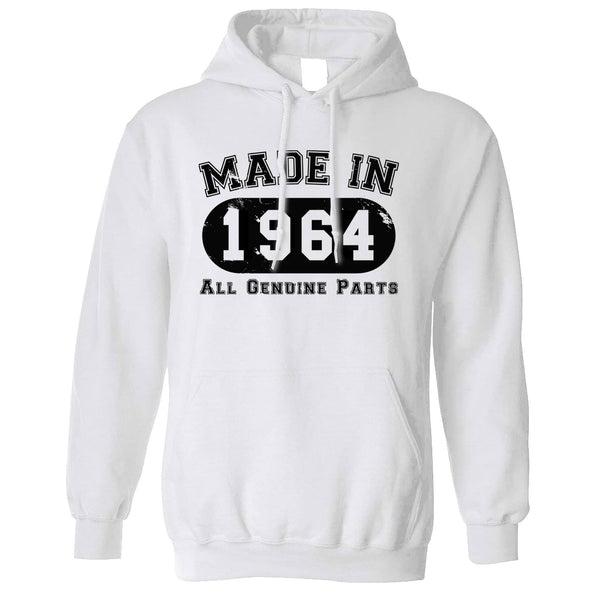 Birthday Hoodie Made in 1964 All Genuine Parts Hooded Jumper – Shirtbox