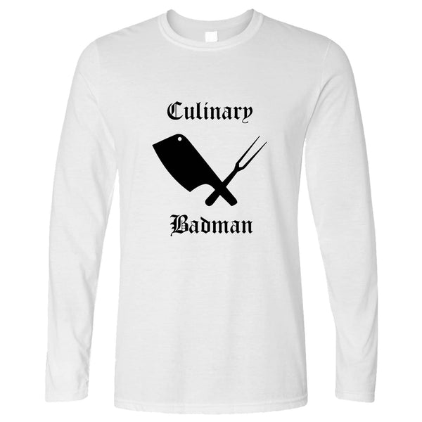 Cooking Long Sleeve Culinary Badman Cuisine Logo T-Shirt