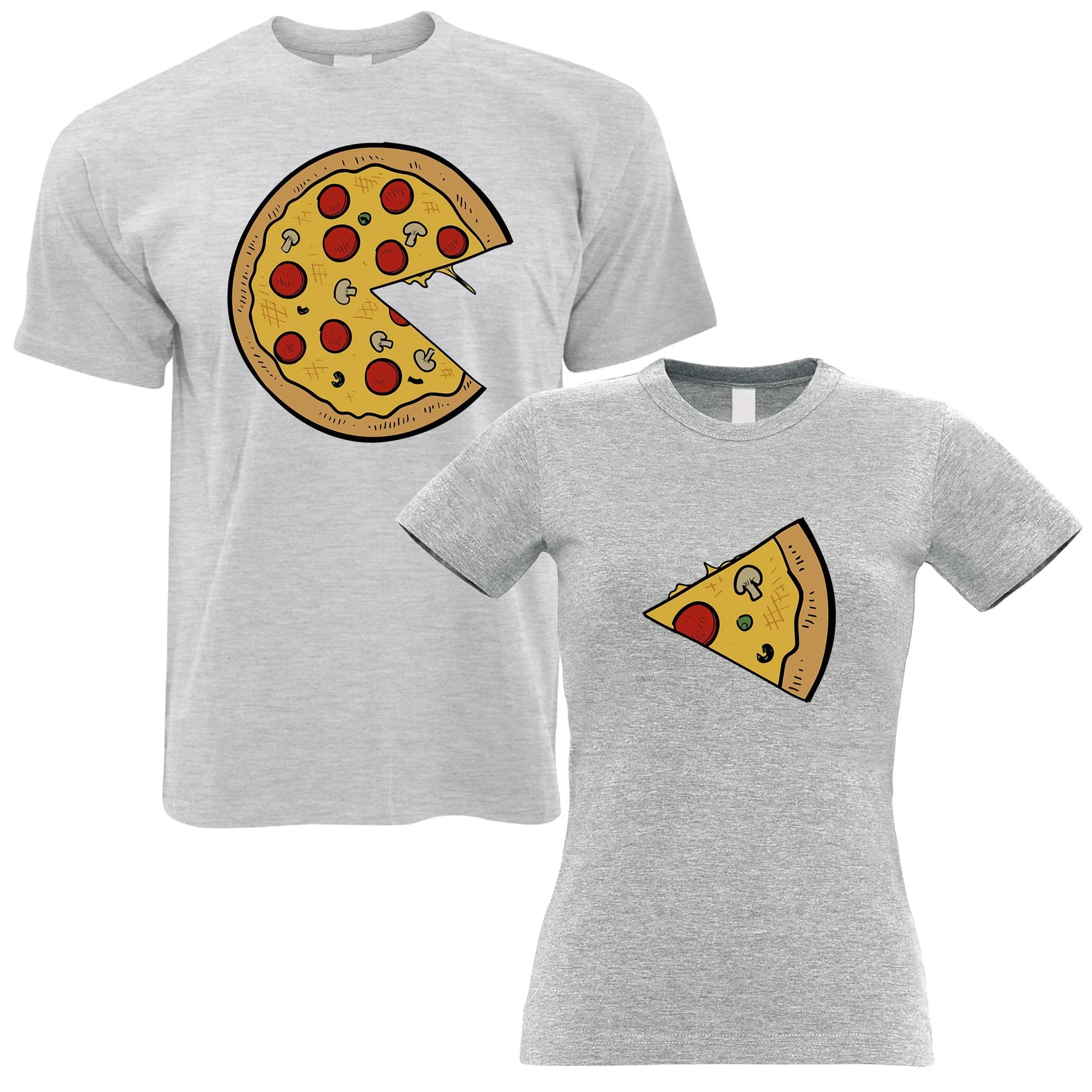 Couples Pack Of 2 T Shirts Cute Pizza Slice Boyfriend Girlfriend His Hers Shirtbox