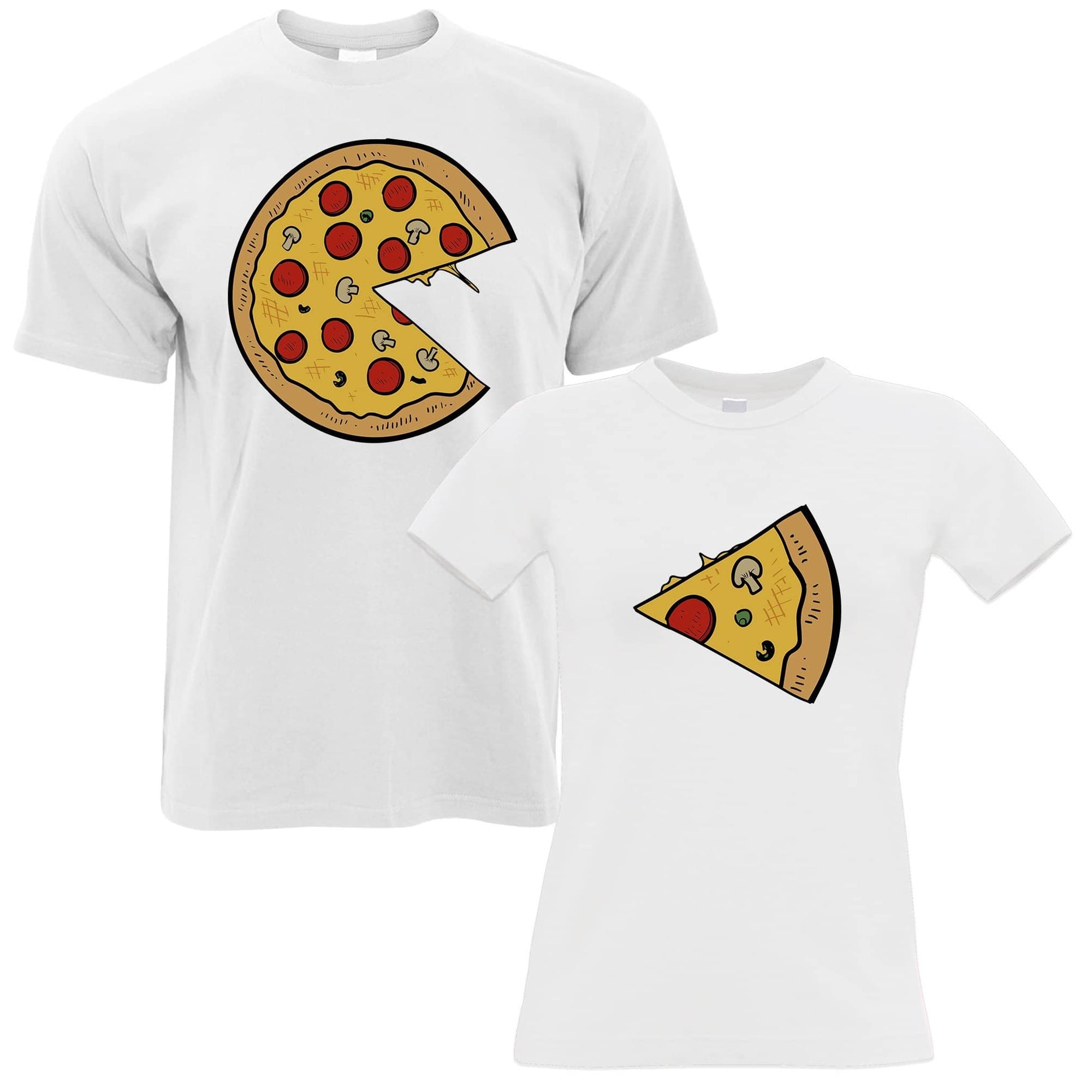 Couples Pack Of 2 T Shirts Cute Pizza Slice Boyfriend Girlfriend His Hers Shirtbox