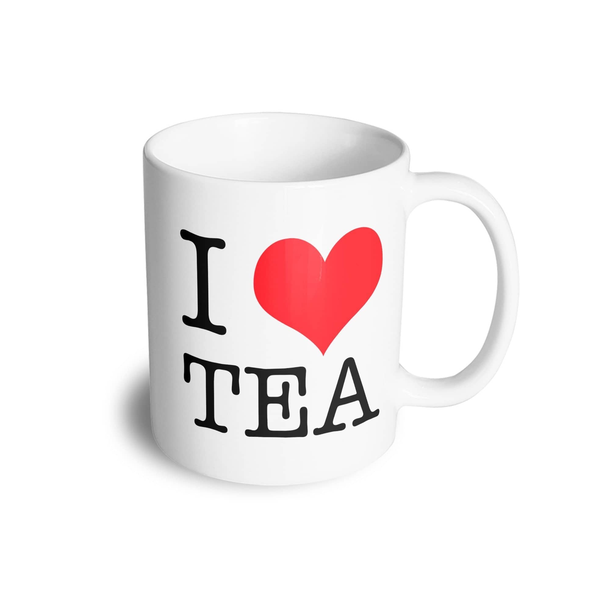 British Mug I Love Heart Tea Slogan Drink Coffee Tea Cup