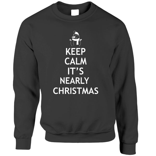 Christmas Jumper Keep Calm It's Nearly Xmas – Shirtbox