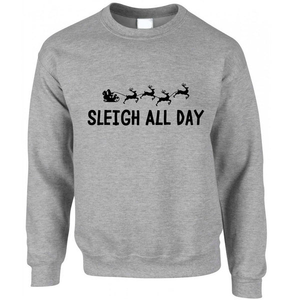 Joke Christmas Jumper Sleigh Slay All Day Pun Novelty – Shirtbox
