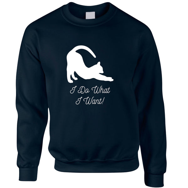 Navy I Do What I Want Cat Jumper