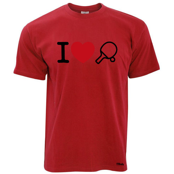I Love Table Tennis T Shirt Ping Pong Player Heart Design – Shirtbox