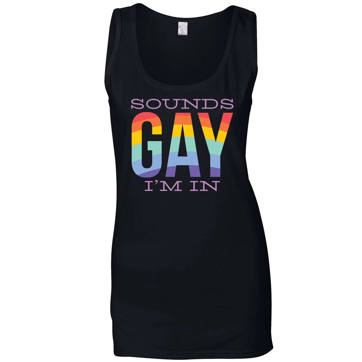 Pride Ladies Vest Sounds Gay I'm In Rainbow – Shirtbox