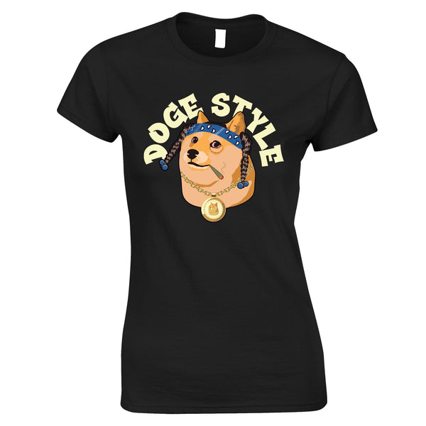 Doge Style Crypto Womens T Shirt