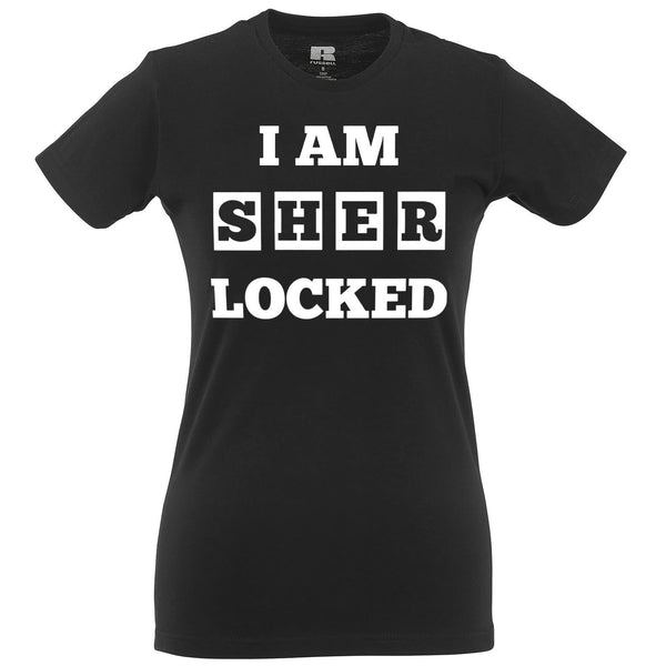 I Am Sher Locked Womens T Shirt Sherlock Holmes Tee Shirtbox