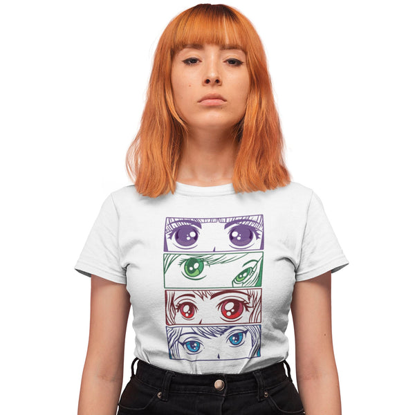 Just a Girl Who Loves Anime Anime Eyes Woman  Girl Kawaii TShirt