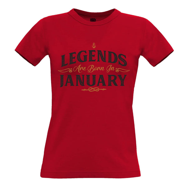 Birthday Womens Tee Legends Are Born In January - Shirtbox