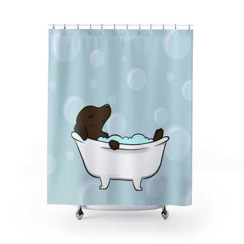 Chocolate Labrador Retriever Shower Curtain Dog Bathroom Decor The Pawster